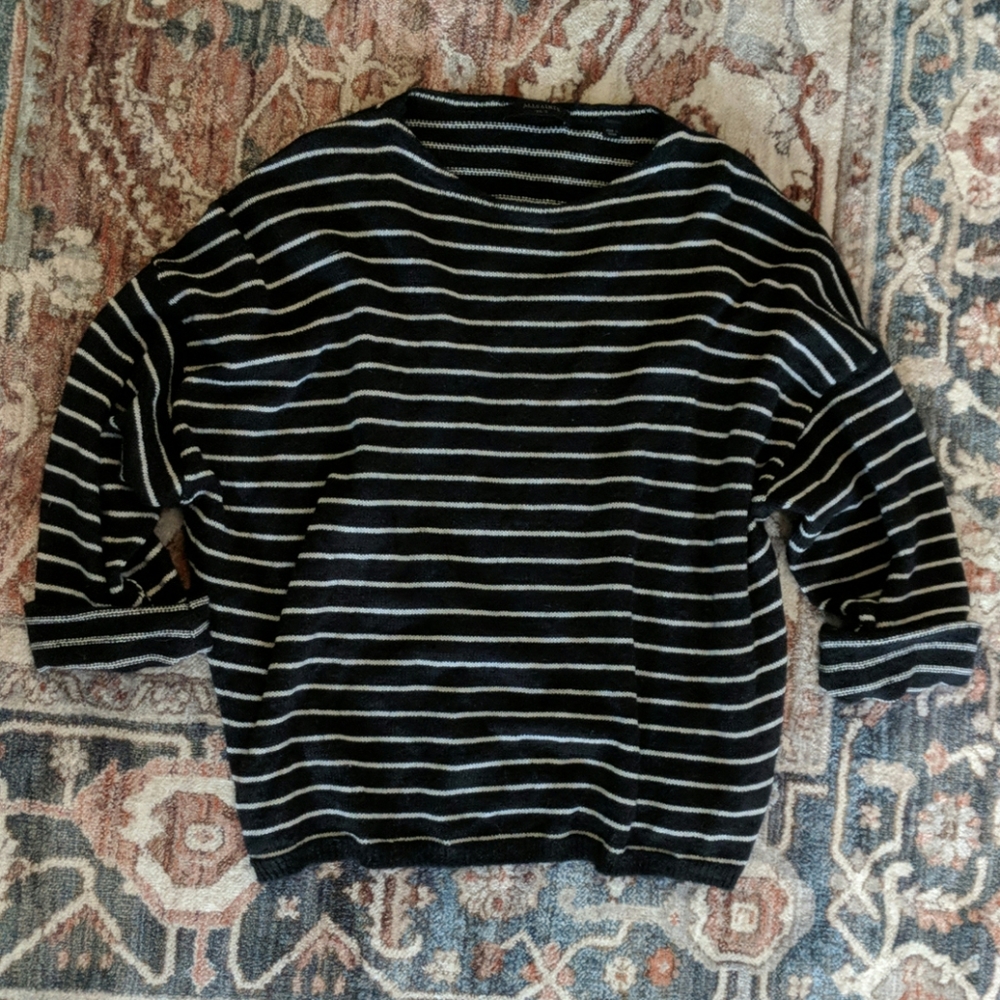 All Saints 'Marty' striped crew neck sweater
